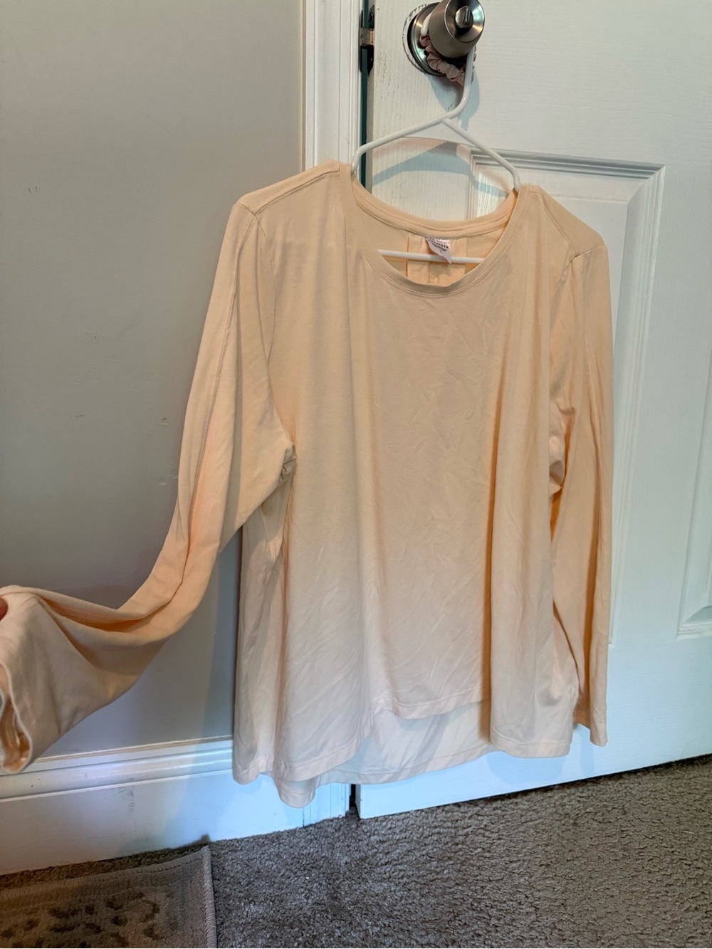 Athleta Women's Long Sleeve Crew Neck Top - Cream